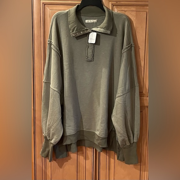 NWT Free People Camden Henley Sweatshirt - Picture 8 of 15